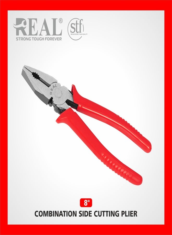 Real Heavy Duty Double Open End Spanner 8 Pcs. Set with hanging tray and Combination Plier 8" - Image 4